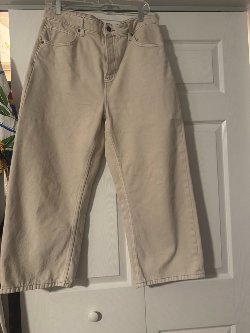 We The Free Neutral Beige High-Rise Jeans